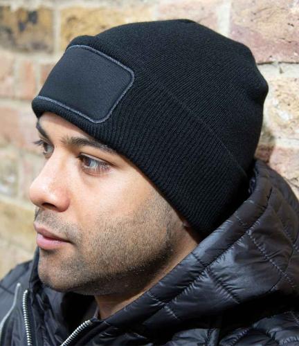 Result Core Double Knit Printers Beanie - BLK - ONE